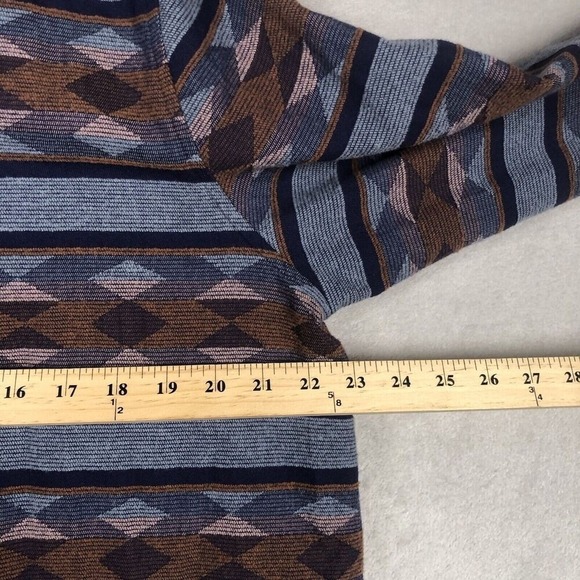 WOOLRICH Aztec Flannel Shirt Women's XL Blue Button Up Casual Western Ranch - Picture 9 of 16